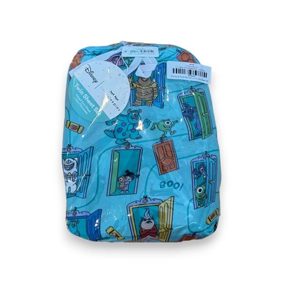Little Sleepies Monster's Inc. Scream Team Twin Sheet Set NIB - Picture 2 of 2